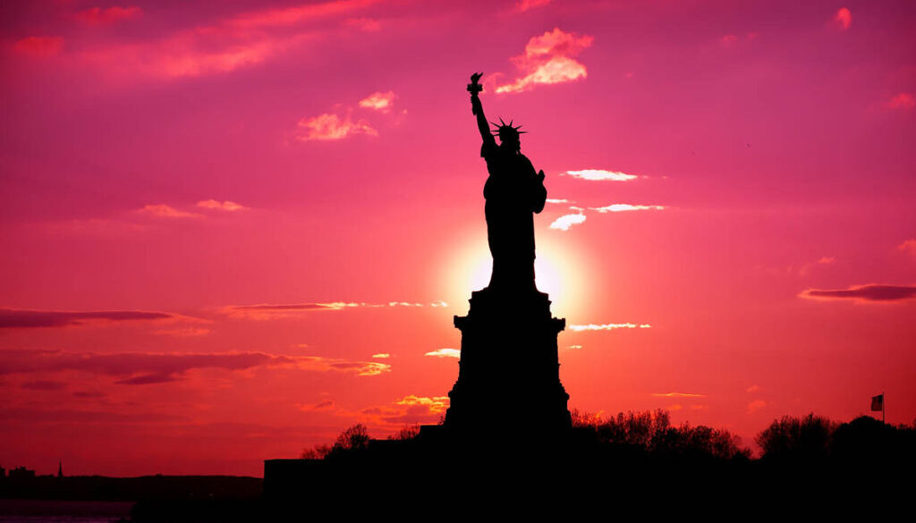 Statue of Liberty Sunset